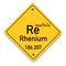 Rhenium periodic elements. Business artwork vector graphics