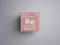 Rhenium. Transition metals. Chemical Element of Mendeleev\\\'s Periodic Table. 3D illustration