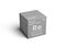 Rhenium. Transition metals. Chemical Element of Mendeleev\\\'s Periodic Table. 3D illustration