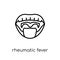 Rheumatic fever icon. Trendy modern flat linear vector Rheumatic