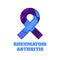 Rheumatoid arthritis awareness papercut ribbon