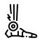Rheumatoid arthritis of foot icon vector outline illustration