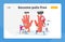 Rheumatoid Arthritis Landing Page Template. Tiny Doctor Characters Examine Huge Hand with Joints Disease, Arms Illness