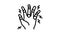 rheumatoid arthritis line icon animation