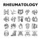 Rheumatology Disease Problem Icons Set Vector