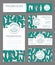 Rheumatology medical center banner template set