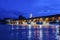 The Rhine with historic bridge and Fridolins minster