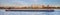 Rhine river shipping panorama near cologne germany