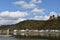 Rhine River view with Burg Katz  at St. Goar