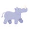 Rhino baby icon, cartoon style