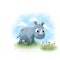 Rhino baby illustration