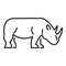 Rhino horn icon, outline style