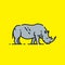 Rhino line icon