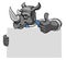 Rhino Painter Handyman Mechanic Plumber Cartoon