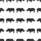 Rhino seamless. Wild animal wallpaper. Stock vector rhinoceros pattern isolated on white background. Monochrome Vintage