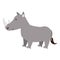 Rhino wildlife cute animal cartoon