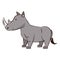 Rhino wildlife cute animal cartoon