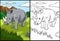 Rhinoceros Coloring Page Colored Illustration