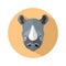 Rhinoceros icon on white background. rhinoceros logo. vector illustration