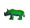 rhinoceros. plastic toy rhino isolated on white background.