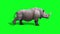 Rhinoceros run cycle side green screen loop 3D Renderings Animations Animals