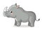 Rhinoceros stands on a white background.