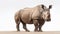 rhinoceros on white background illutration by generative ai