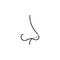 Rhinoplasty, nose curve icon. Element of anti aging outline icon for mobile concept and web apps. Thin line Rhinoplasty, nose