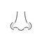 Rhinoplasty, nose curve icon. Element of anti aging outline icon for mobile concept and web apps. Thin line Rhinoplasty, nose