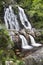 Rhiwargor Waterfall landscape in Snowdonia National Park during