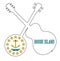 Rhode Island State Flag Banjo And Guitar Silhouette