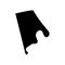Rhode Island - US state. Territory in black color. Vector illustration. EPS 10