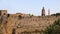 Rhodes fortifications, fortress wall with a carved coat of arms, medieval fortress, the old town of Rhodes, Greece