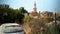 Rhodes, Greece - September 25, 2020: Abandoned car parked against Odos Socratous Socrates Street with the view of Suleiman