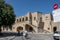 RHODES, Greece â€“ JUN 07, 2021. The Municipal Art Gallery of Rhodes is an old two-storey building in Simi Square. When visitors