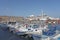 Rhodes Mandraki harbour ships and boats. Greece