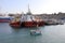 Rhodes Mandraki harbour ships. Greece