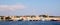 Rhodes, Mandraki harbour, view of the fortifications of the Old Town of Rhodes