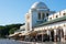 Rhodes Town Market Building on a summer sunny day, Mandraki Harbour, Old Town, City of Rhodes, Rhodes, Gre