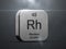 Rhodium element from the periodic table