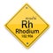 Rhodium periodic elements. Business artwork vector graphics