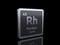 Rhodium Rh, element symbol from periodic table series