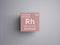 Rhodium. Transition metals. Chemical Element of Mendeleev\\\'s Periodic Table. 3D illustration