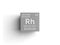 Rhodium. Transition metals. Chemical Element of Mendeleev\\\'s Periodic Table. 3D illustration