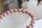 Rhodonite bracelet 8 mm. Natural Stone Black and pink Rhodonite Bead Round.