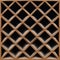 Rhombus pattern antique brown bottle rack wooden cabinet