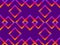 Rhombus seamless pattern with orange-purple blurred gradient. Abstract geometric background. Vector