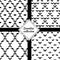 Rhombuses, chevrons seamless patterns collection. Diamond, shapes backgrounds set. Folk motif. Lozenges backdrops kit