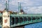 The Rhone River with University Bridge in Lyon, France