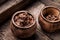 Rhubarb seeds in bowl